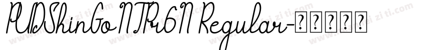 PUDShinGoNTPr6N Regular字体转换